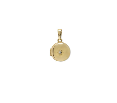 Anzie |  Aztec Mini Locket 14k