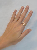 Anzie | Classique Oval Dew Drop Band Ring 14k Peach Sapphire