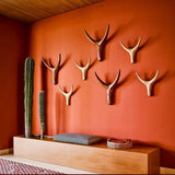 The African Home Goods | Nguni Head Black Iroko | Animal Head Wall Decor| Handmade Farmhouse Decor - Black