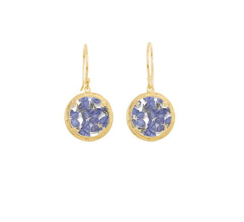 Catherine Weitzman | Mini Flower Burst Earrings Forget me Not