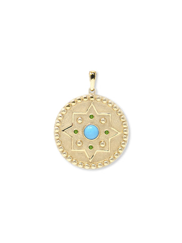 Anzie | Aztec Dew Drop Mayan Medallion