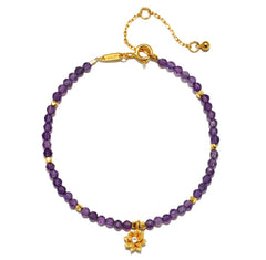 Satya | Amethyst Lotus February Birthstone Bracelet