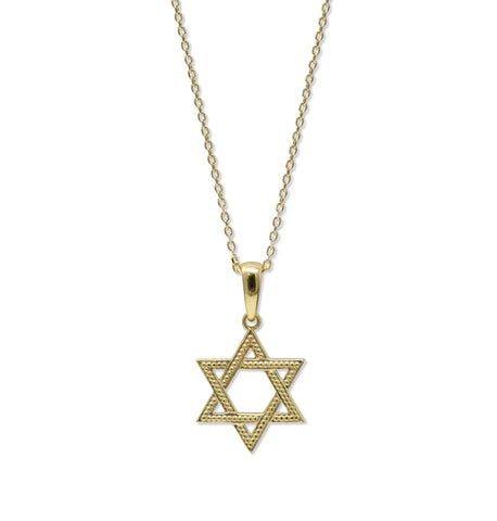 Anzie | Dew Drop Star of David Charm necklace 14k
