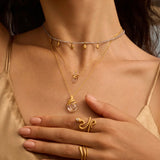 Satya | Inspired Beginnings Labradorite Petal Beaded Necklace