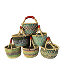 The African Home Goods | African Market Basket | Ghana Bolga Basket Pastel Green