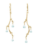 Catherine Weitzman | Mini Fringe Earrings with Swiss Blue Topaz