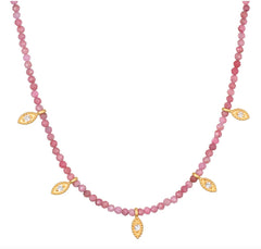 Satya | Transformed by Healing Rhodonite Lotus Petal Choker Necklace