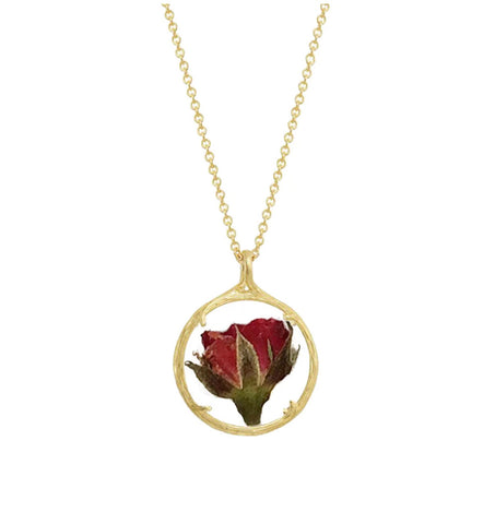 Catherine Weitzman | Birthmonth Flower gold vermeil necklace