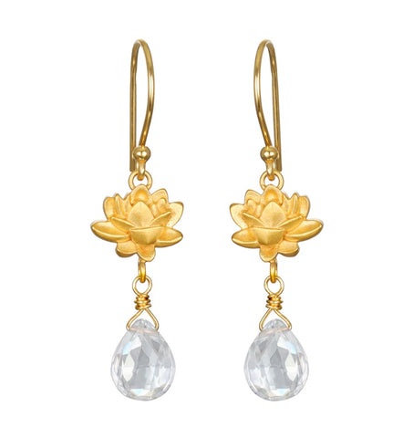 Satya | Spiritual Journey Lotus Crystal Earrings