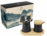 Peugeot | Bali Black Cast-Iron Pepper Mill and Salt Cellar