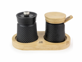 Peugeot | Bali Black Cast-Iron Pepper Mill and Salt Cellar