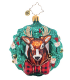 Christopher Radko | Rustic Reindeer Wreath - Gem