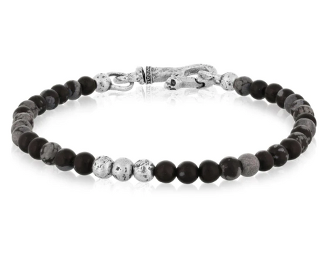 John Varvatos  | Obsidian Beads Bracelet