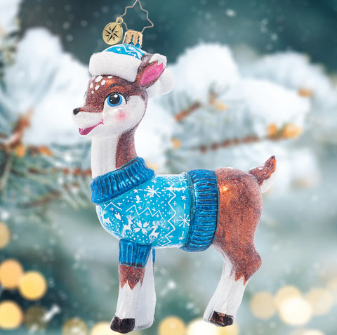 Christopher Radko | Bundled Up Baby Deer