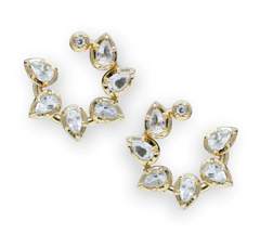 Anzie | 14k Melia Pear Front to Back Hoops