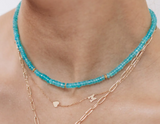 Anzie | Boheme Smooth Paraiba Opal Rondelle Necklace