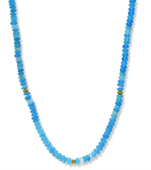 Anzie | Boheme Smooth Paraiba Opal Rondelle Necklace
