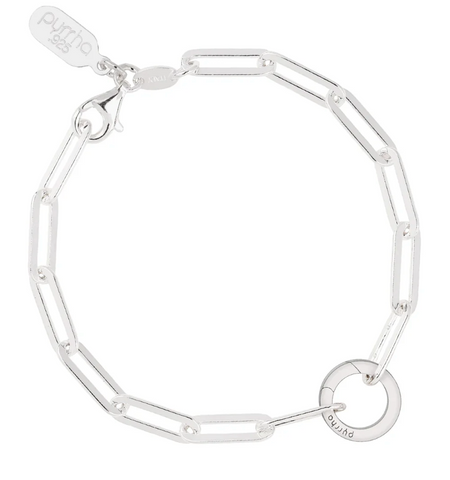 Pyrrha | Bright Paperclip Chain Bracelet with Talisman Clip