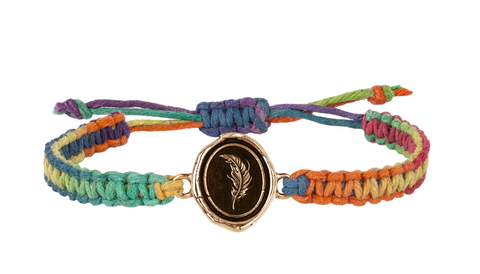Pyrrha | Feather Braided Bracelet