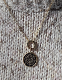 Pyrrha | 14k gold Mandala Talisman necklace