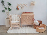 The African Home Goods | Baby Bassinet| Moses Basket - Natural Dye Free  With Brown Handles