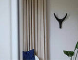 The African Home Goods | Nguni Head Black Iroko | Animal Head Wall Decor| Handmade Farmhouse Decor - Black