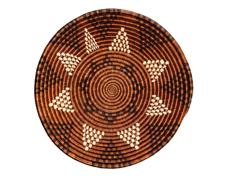 The African Home Goods | African  Rwanda Woven Basket - Brown Hierarchy