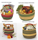 The African Home Goods | African Market Basket - Bolga Ghana Burnt Orange Basket