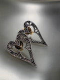Mizuki | Diamond Heart Frame Studs