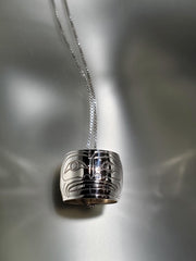 Sterling Silver 'Frog' Large Spirit Bead Necklace