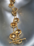 Arunashi | 22K Gold, Double Sided Rosecut Citrine Necklace