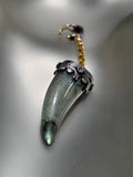 Suneera | 18K Gold & Sterling Silver, Diamonds, Labradorite Horn Pendant