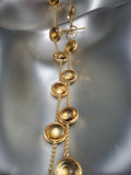 Arunashi | 22K Gold, Double Sided Rosecut Citrine Necklace