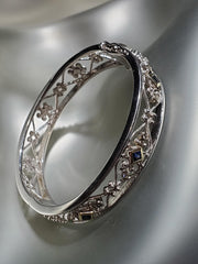 Eli Jewels | Sterling Silver & 18K Gold, Blue Sapphires & Diamonds Cuff