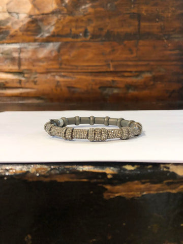 Sterling Silver Indian Diamond Textured Bracelet