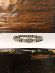 Sterling Silver Indian Diamond Textured Bracelet
