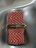 Carolina Bucci | 18K Yellow Gold, Red Cotton Weave Bracelet