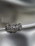 Pamela Froman | 18K White Gold, Diamond Eternity "Eternal Arabesque" Scroll Ring