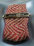 Carolina Bucci | 18K Yellow Gold, Red Cotton Weave Bracelet