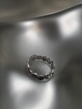 Pamela Froman | 18K White Gold, Diamond Eternity "Eternal Arabesque" Scroll Ring