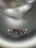 Pamela Froman | 18K White Gold, Diamond Eternity "Eternal Arabesque" Scroll Ring