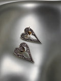 Mizuki | Diamond Heart Frame Studs
