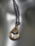 Mizuki |14K Gold & Oxidized Sterling Silver, Black Diamond Butterfly Necklace