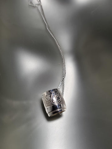 Sterling Silver 'Hummingbird' Small Spirit Bead Necklace