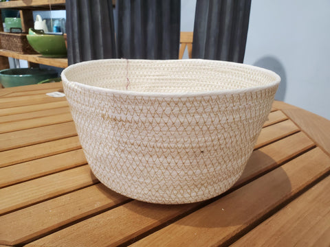 Cyrpus Basket In White, Large
