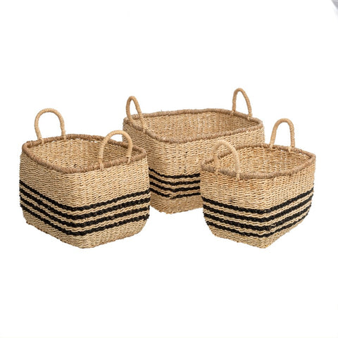 Juniper Stripe Basket, 3 sizes