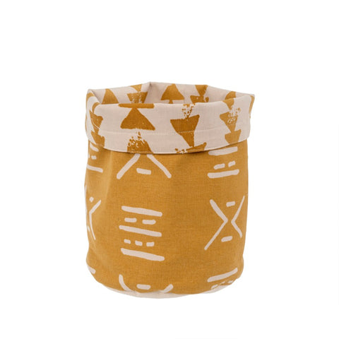 Mali Fabric Basket, Wheat