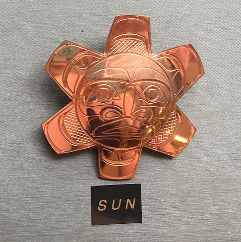 Copper Sun Totem Pendant