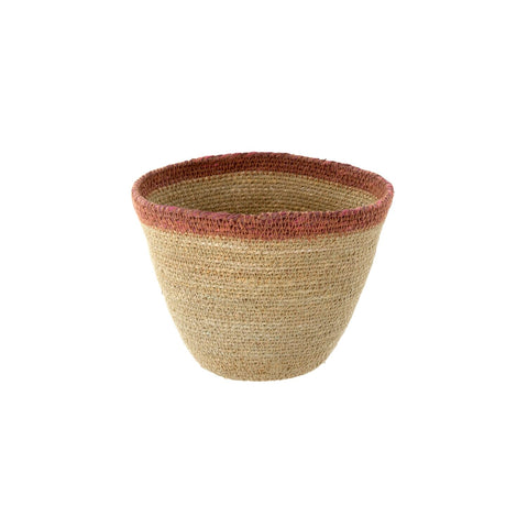 Nova Seagrass Basket, Nat/Pink - Small