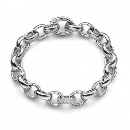 Monica Rich Kosann | Sterling Silver White Sapphire Pave Link Bracelet